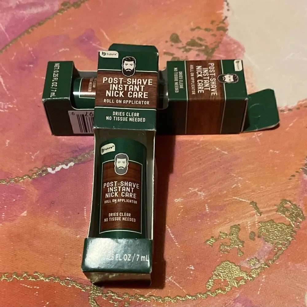 🛍️B-Pure Shave instant Nick Care Roll on Application 0.25FLOZ/7ml (2PK)